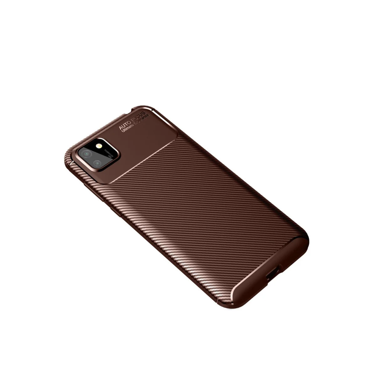 Y5P Auto Focus Karbon Fiber Kılıf - Kahverengi Cihaz Koruma ve Estetik