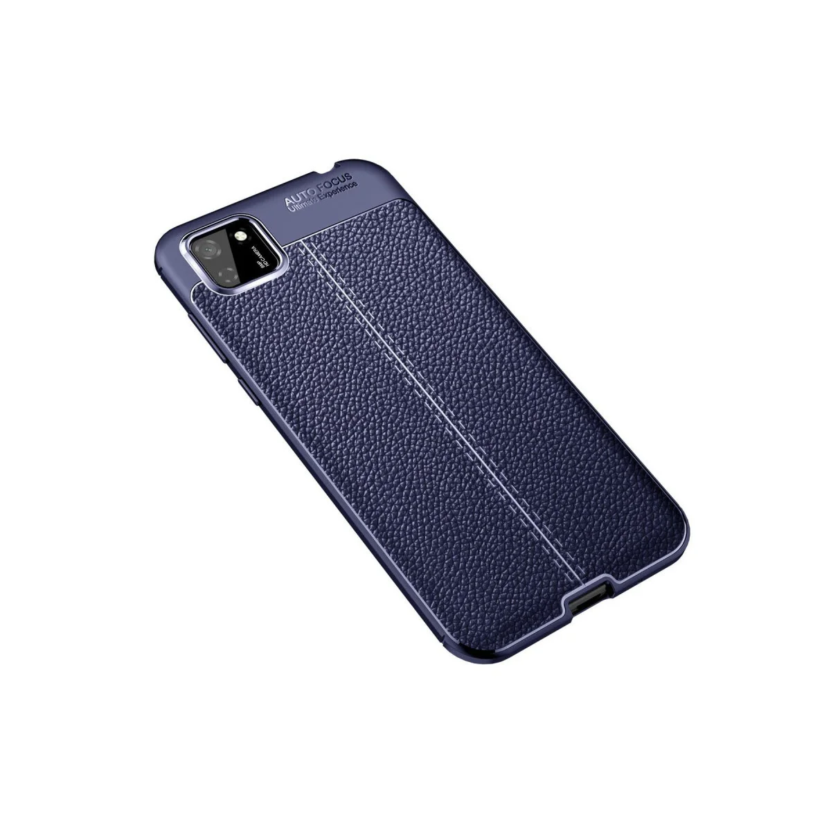 Y5P Auto Focus Kılıf - Lacivert Deri Dokulu Premium Güvenlik Kalkanı