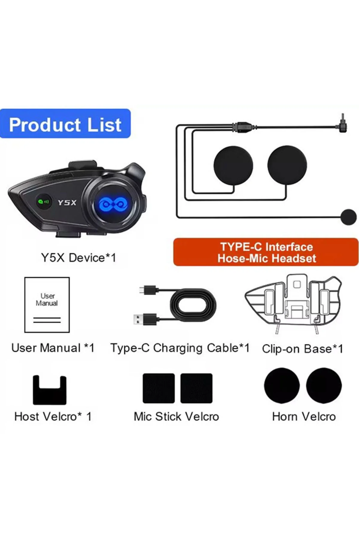 Y5x Rgb Işıklı Intercom 5 Kişi Bağlantılı 1000mah Motosiklet Bluetooth Kulaklık Seti Y5x Rgb Işıklı Intercom 5 Kişi Bağlantılı 1000mah Motosiklet Bluetooth Kulaklık Seti