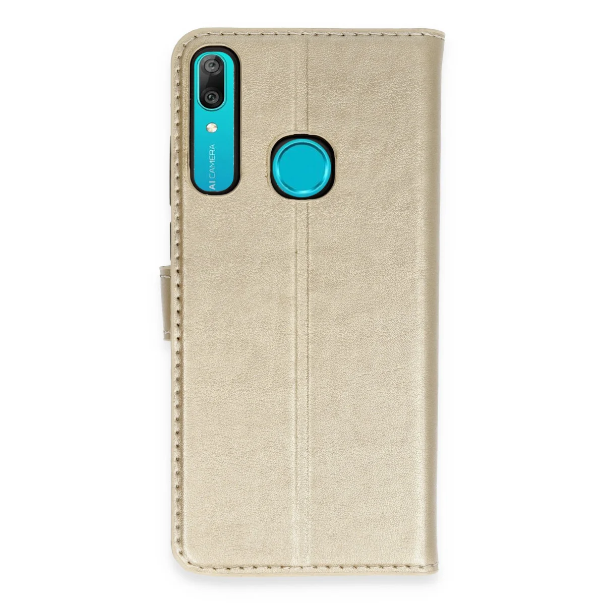 Y6 Prime Kılıf - Trend S Plus Kapaklı Kılıf - Çift Kullanımlı ve Standlı (Gold)