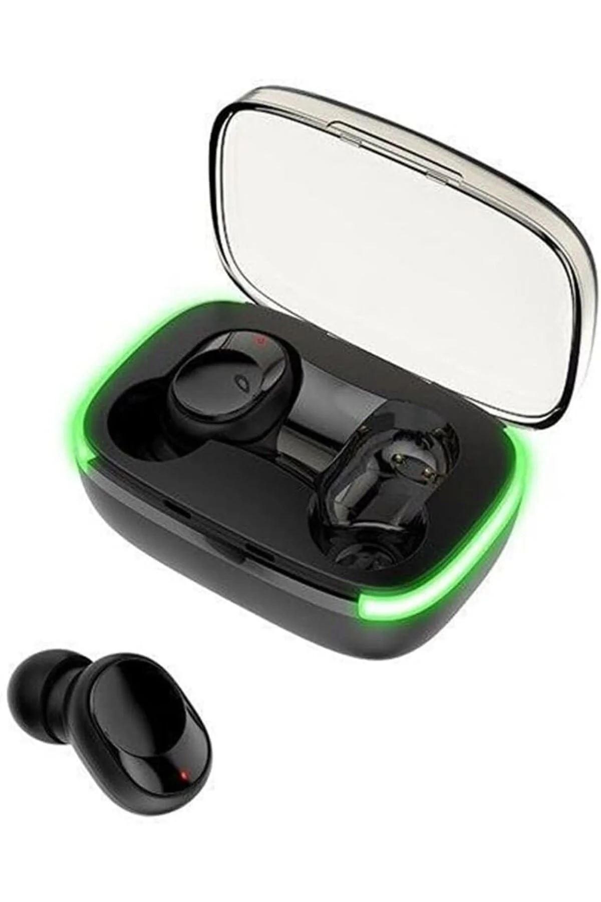 Y60 E-mipods Bluetooth Kulaklık Işıklı Çift Mikrofon Earbuds Basic Hd Ses Kablosuz V5.1 Yeni Nesil