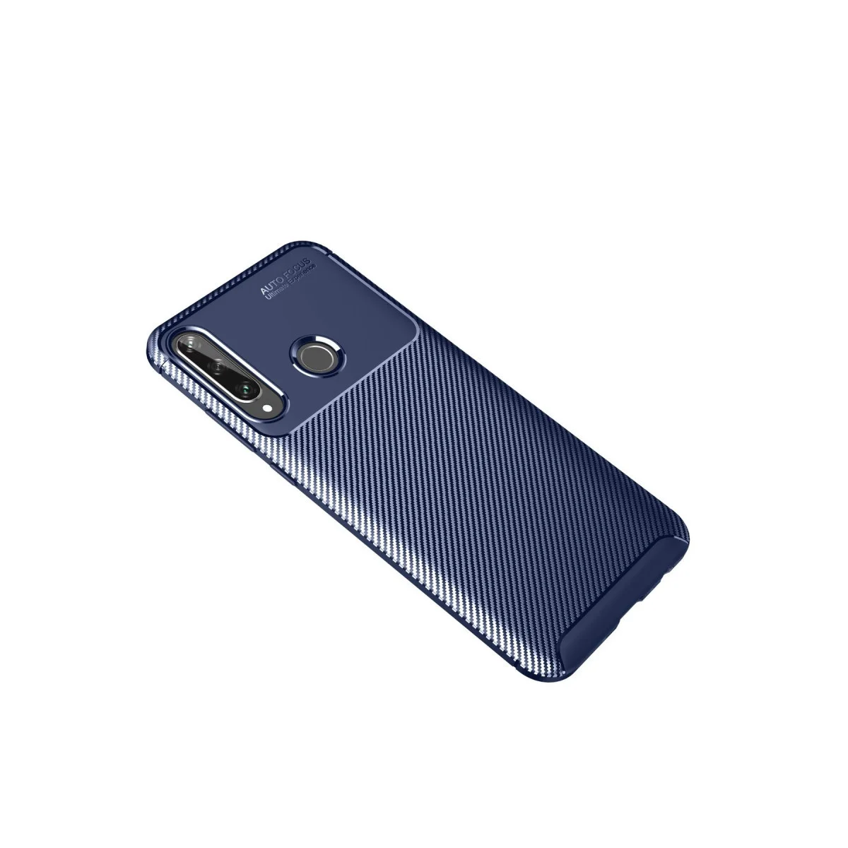 Y6P Kılıf Auto Focus Karbon Fiber Kapak - Lacivert