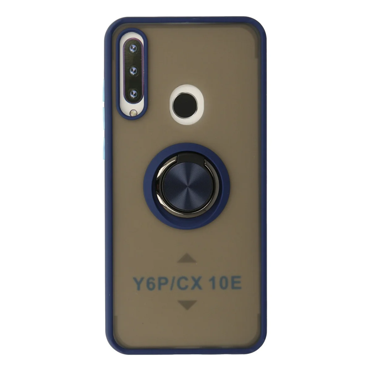 Y6P Montreal Silikon Kılıf - Lacivert, Parmak İzi Bırakmayan, Metal Standlı ve Yüksek Koruma