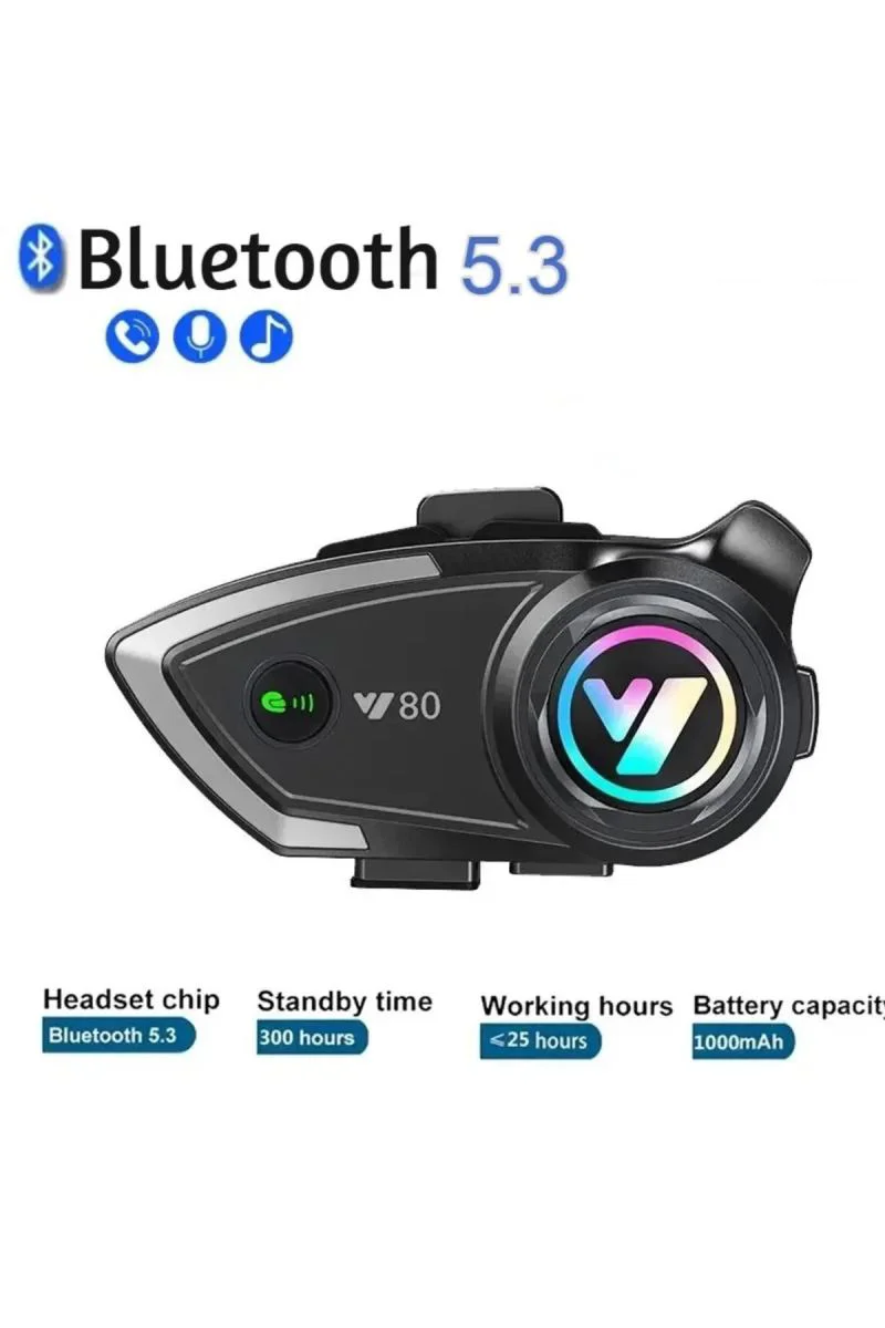 Y80 Motosiklet Kask Kulaklık Intercom - Bluetooth 1000m Mesafe, Gürültü Azaltma, Su Geçirmez Motorsiklet Interkom Sistemi Fiyatı, Yorumları ve Özellikleri