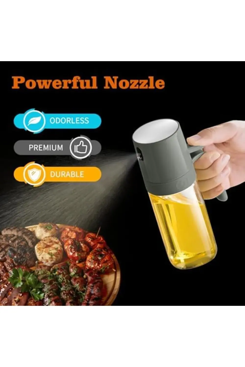 Yağ püskürtme şişesi, 250 ml yağ püskürtücü, sıcak hava fritözünd