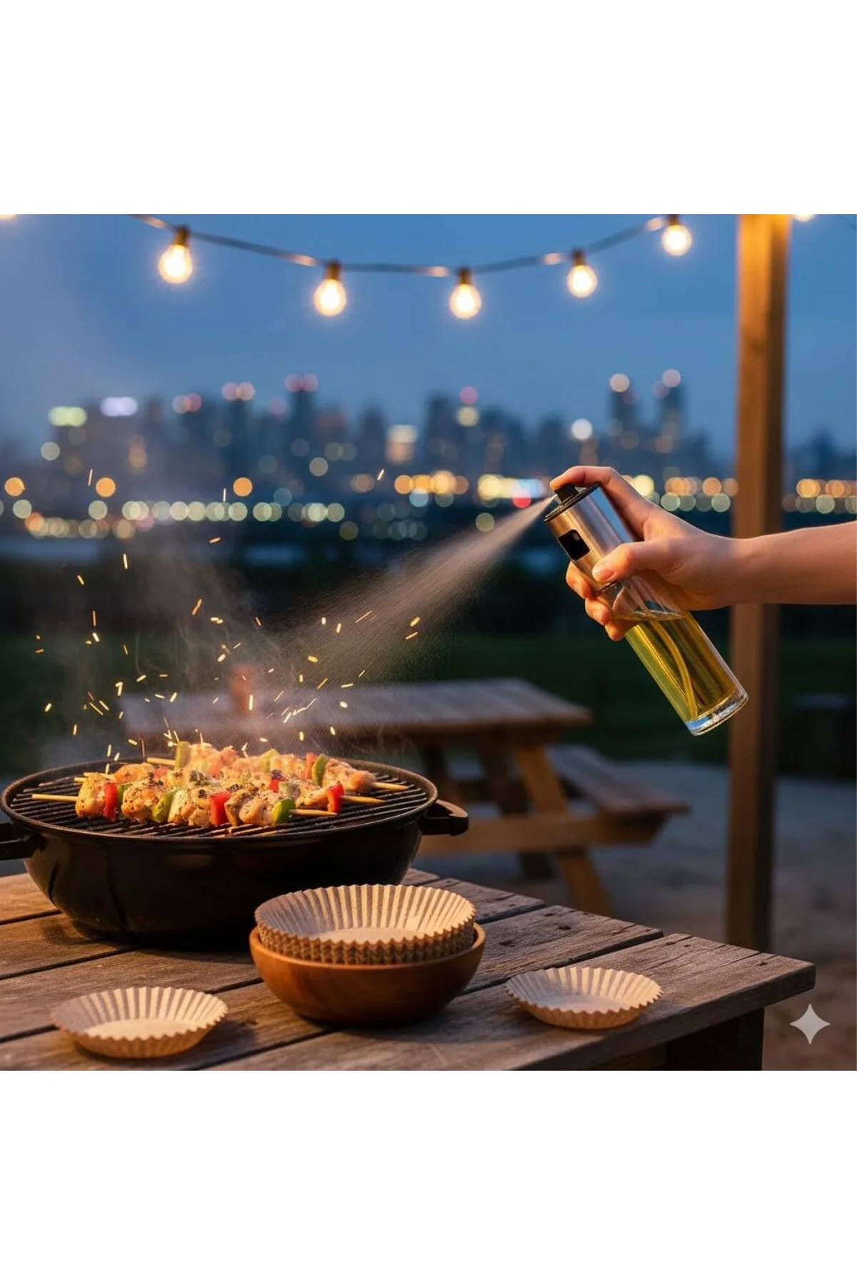 Yağ Püskürtücü Sprey ve 50’li Airfryer Kağıdı Seti – Yapışmaz Piş