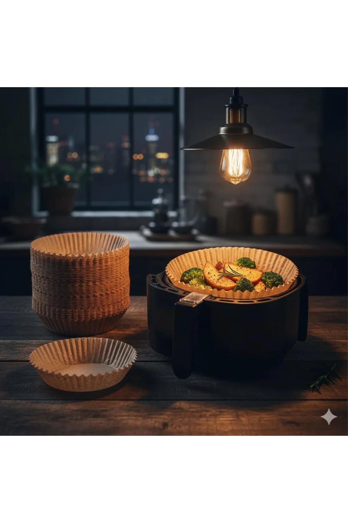Yağ Püskürtücü Sprey ve 50’li Airfryer Kağıdı Seti – Yapışmaz Piş