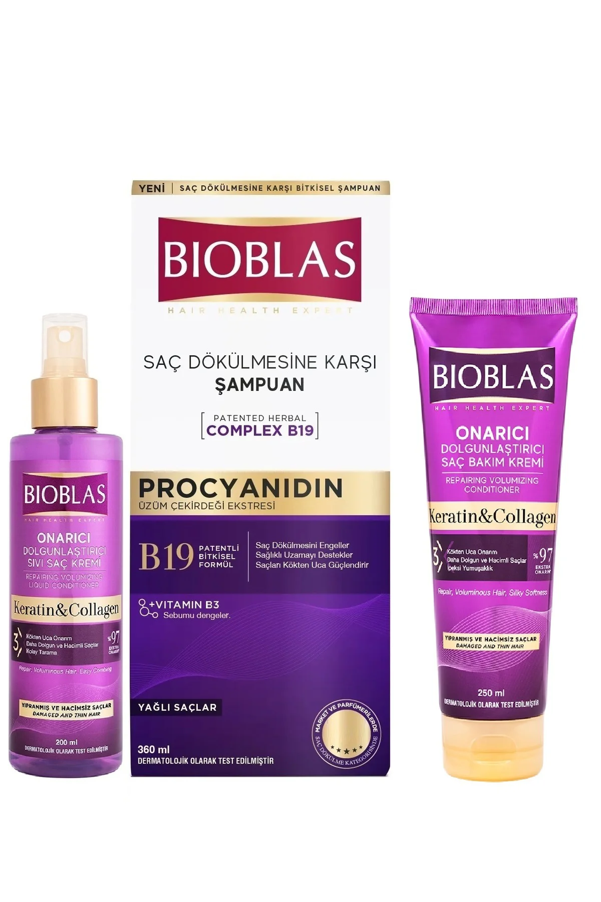 Yağlanmaya Karşı Collagen&keratin 3'lü Saç Bakım Seti Yağlanmaya Karşı Collagen&keratin 3'lü Saç Bakım Seti
