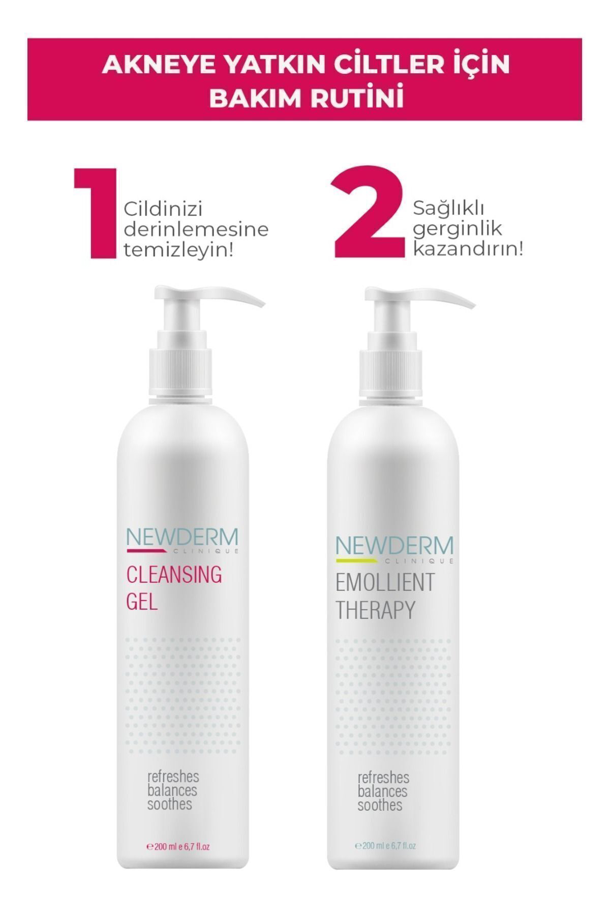 Yağlı Ciltler Akne Eğilimli Ciltler Için Yüz Temizleme Jeli