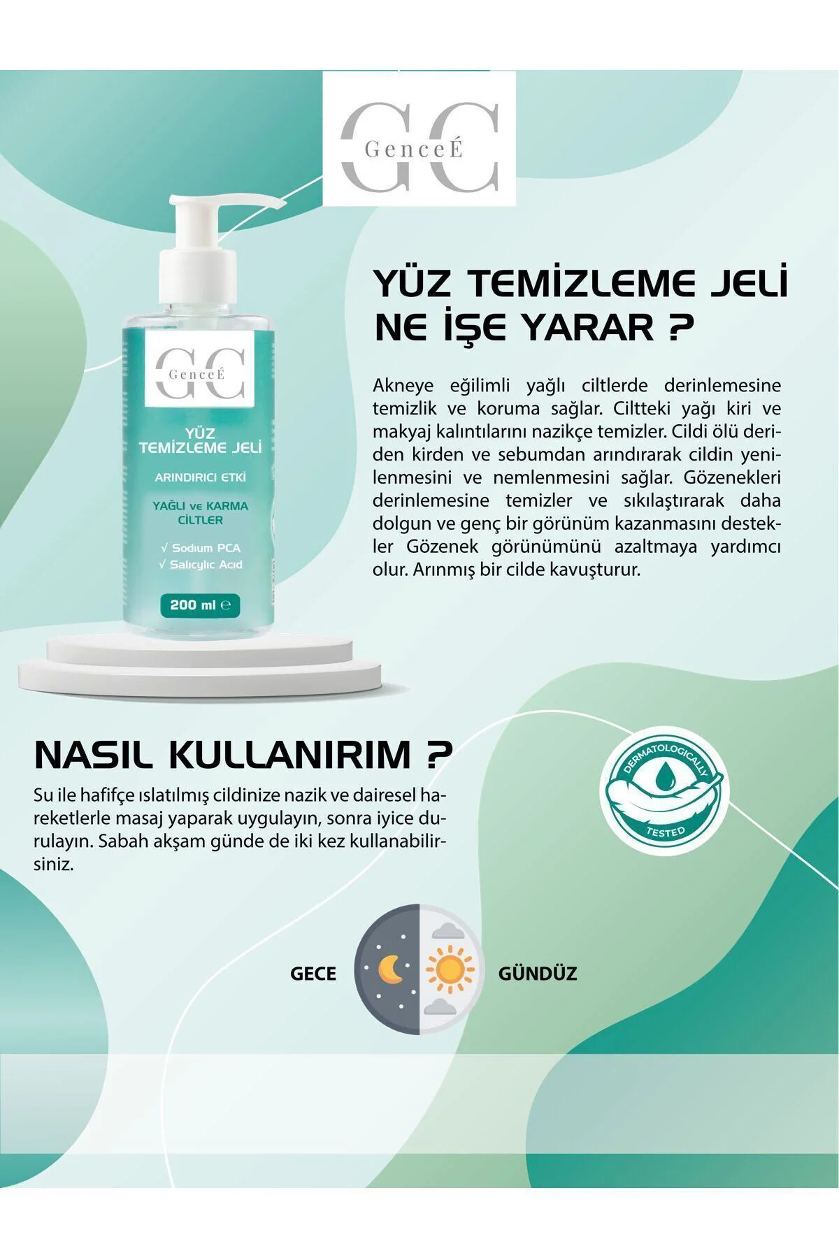Yağlı Ve Karma Ciltler için Siyah Nokta, Akne ve Leke Karşıtı, Sebum Dengeleyici Yüz Temizleme Jeli - Görsel 4