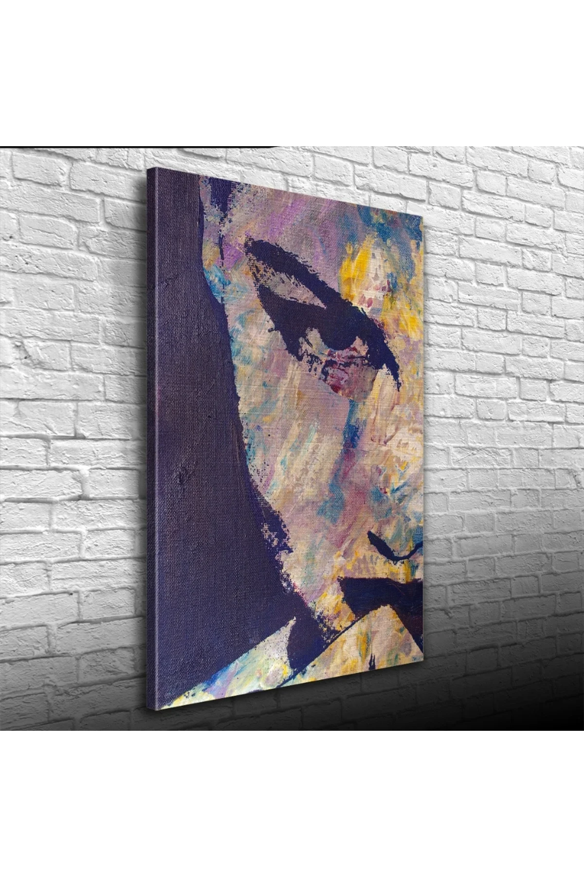 Yağlıboya Kadın Portre Gri Tonlarda Kanvas Tablo 50 x 70