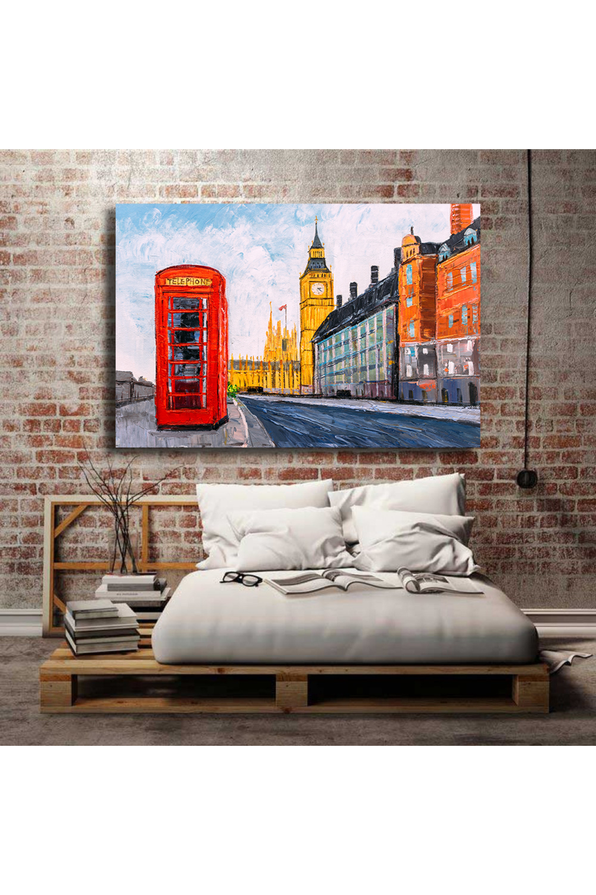 Korkmazkanvas Yağlıboya Resim-Londra'nın Şehir Manzarası. Kanvas Tablo