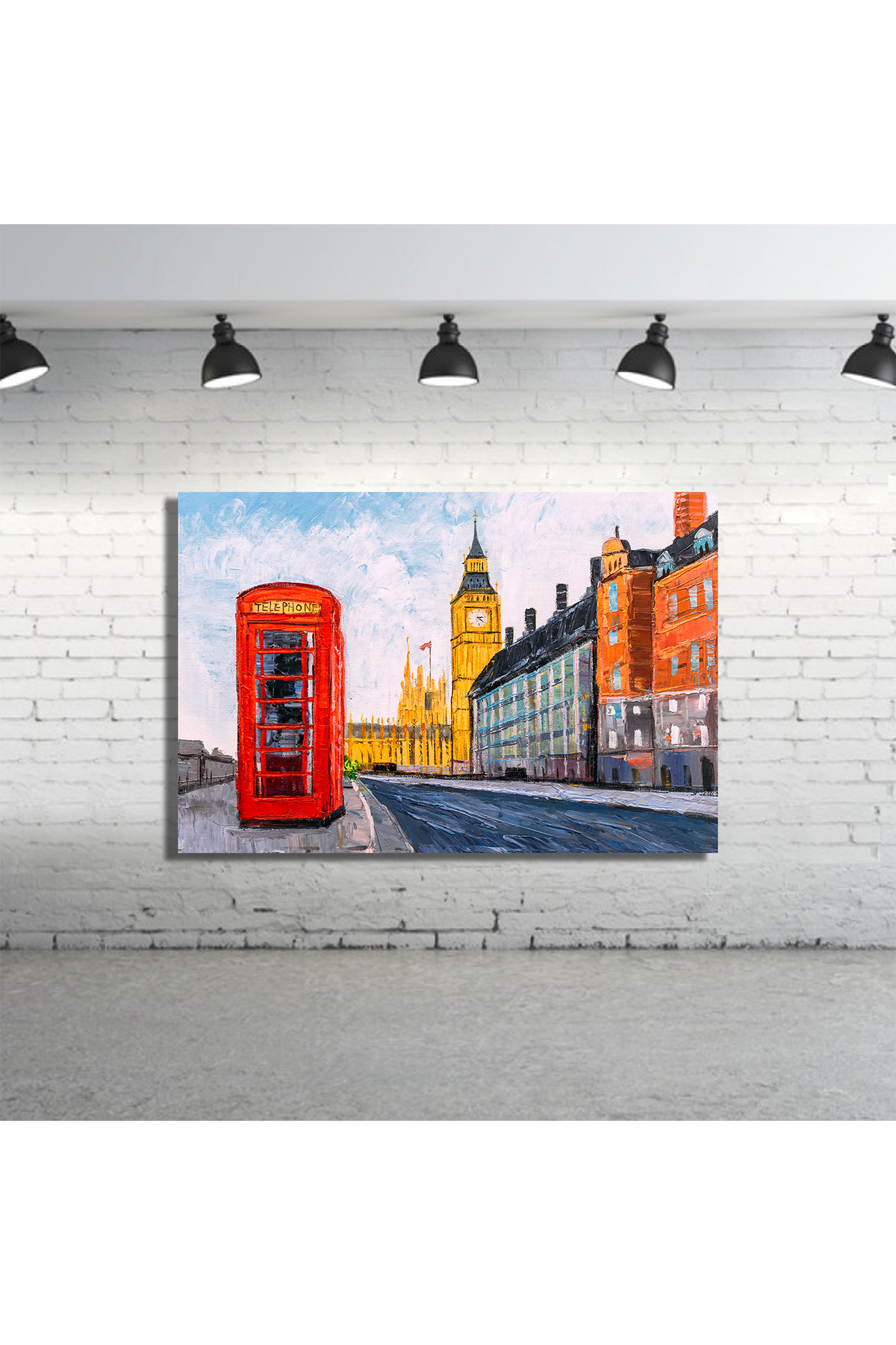 Korkmazkanvas Yağlıboya Resim-Londra'nın Şehir Manzarası. Kanvas Tablo