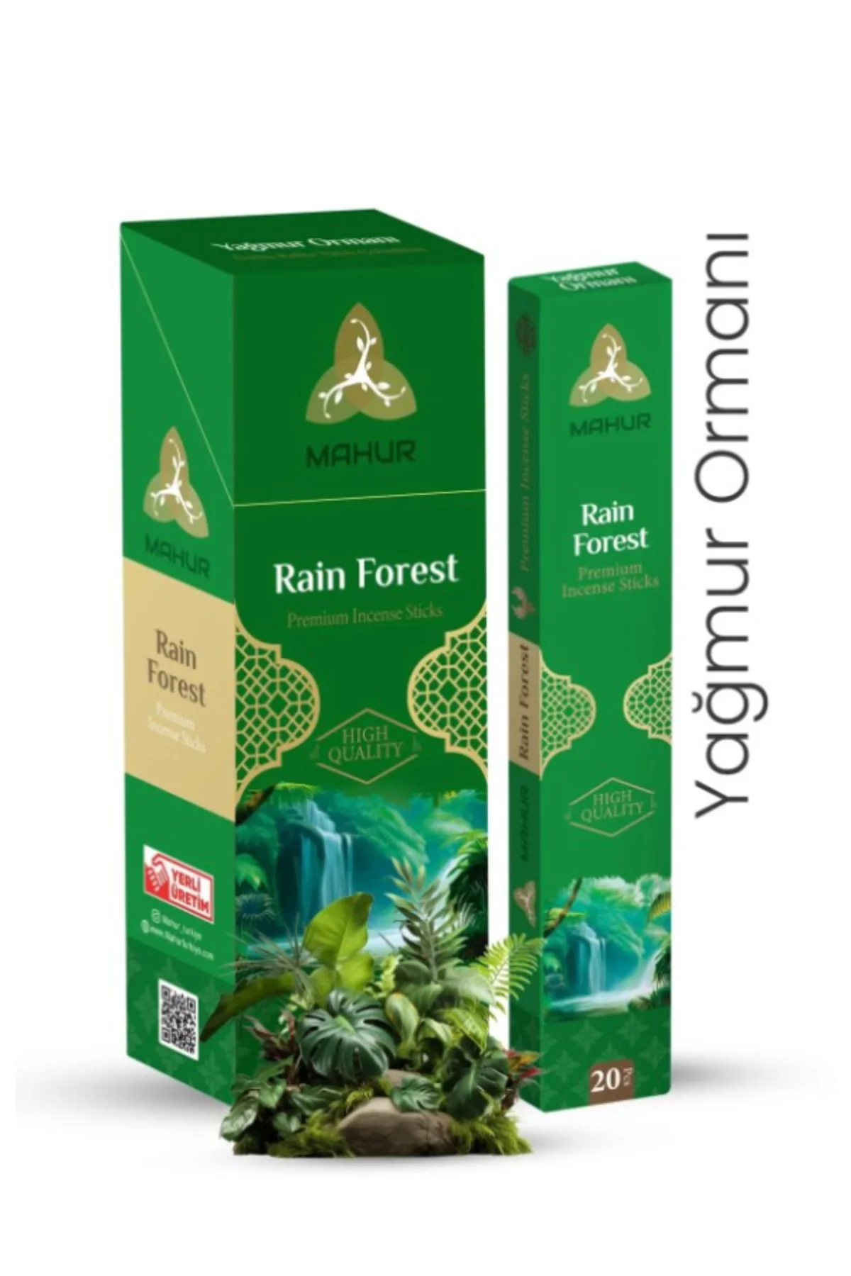 YAĞMUR ORMANI (RAİN FOREST) ÇUBUK TÜTSÜ 5 PAKET 100 ADET (INCENSE STICKS, 5 PACKS, 100 STICKS)
