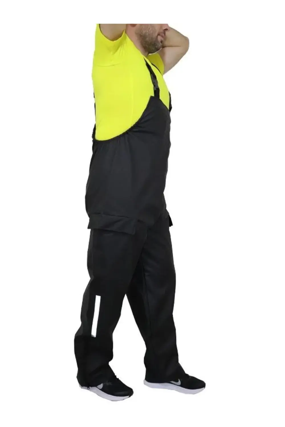 Yağmurluk Takım (Bahçıvan Tipi Askılı Pantolon Ve Mont) - Siyah