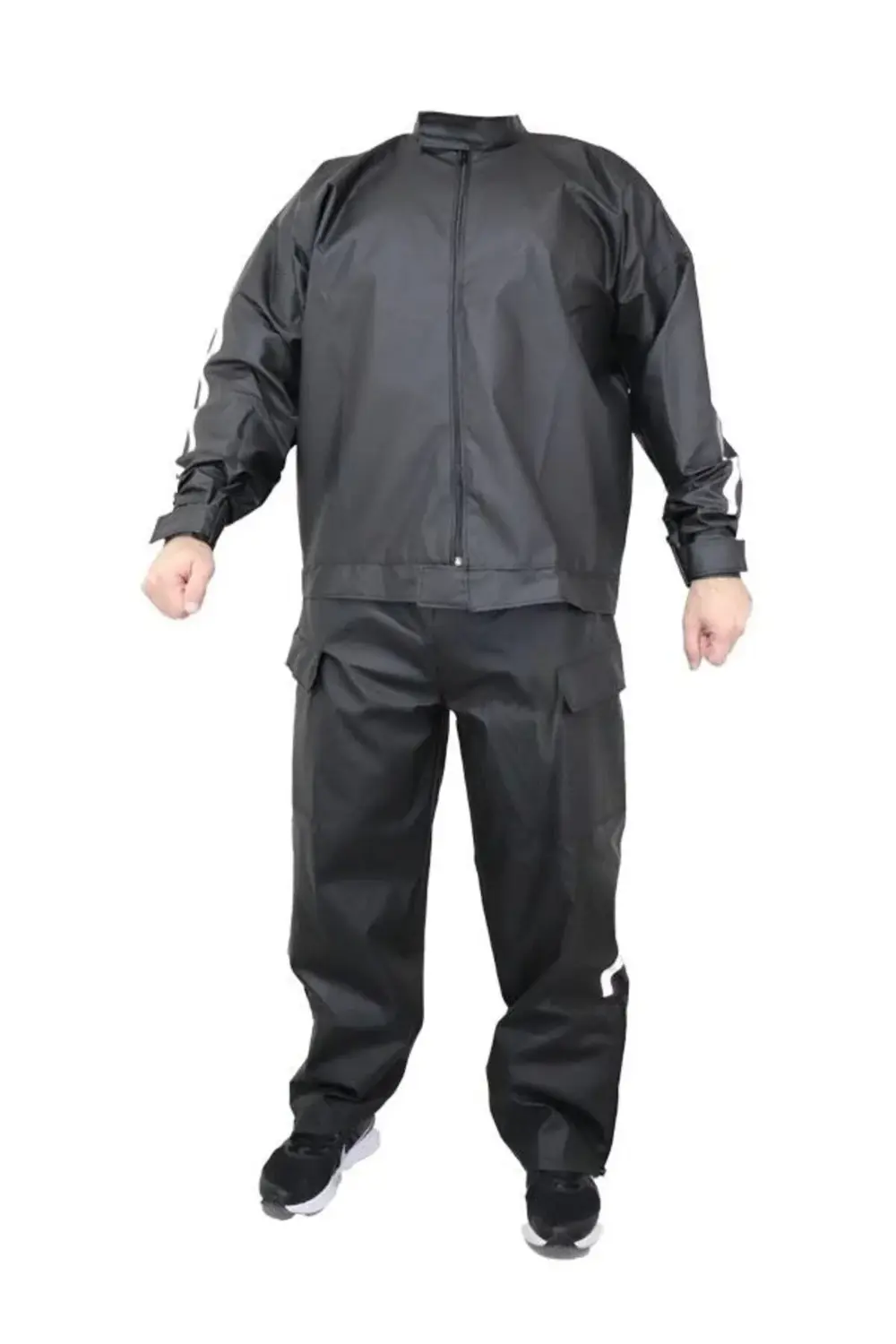 Yağmurluk Takım (Bahçıvan Tipi Askılı Pantolon Ve Mont) - Siyah