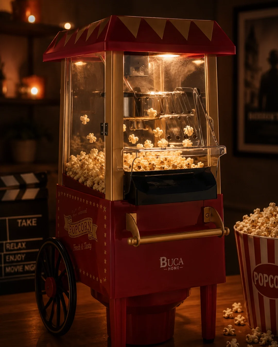 Yağsız Mısır Patlatma Makinesi Sıcak Hava Popcorn Makinesi Nostal