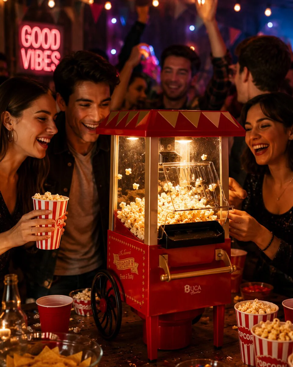 Yağsız Popcorn Makinesi Hızlı Sıcak Hava Mısır Patlatıcı Ev Tipi Kullanım