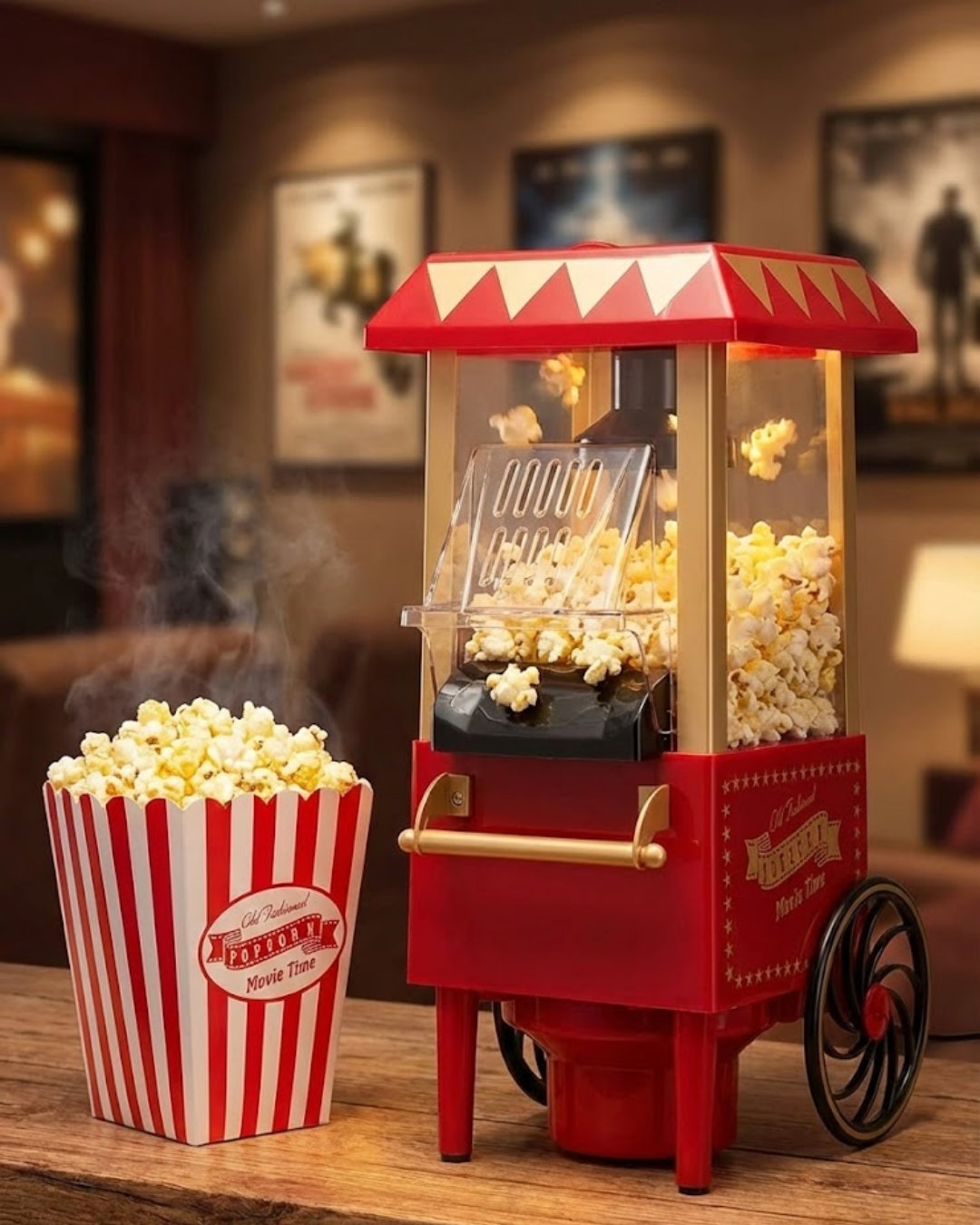 Yağsız Popcorn Makinesi Sıcak Hava ile Hızlı Patlatma