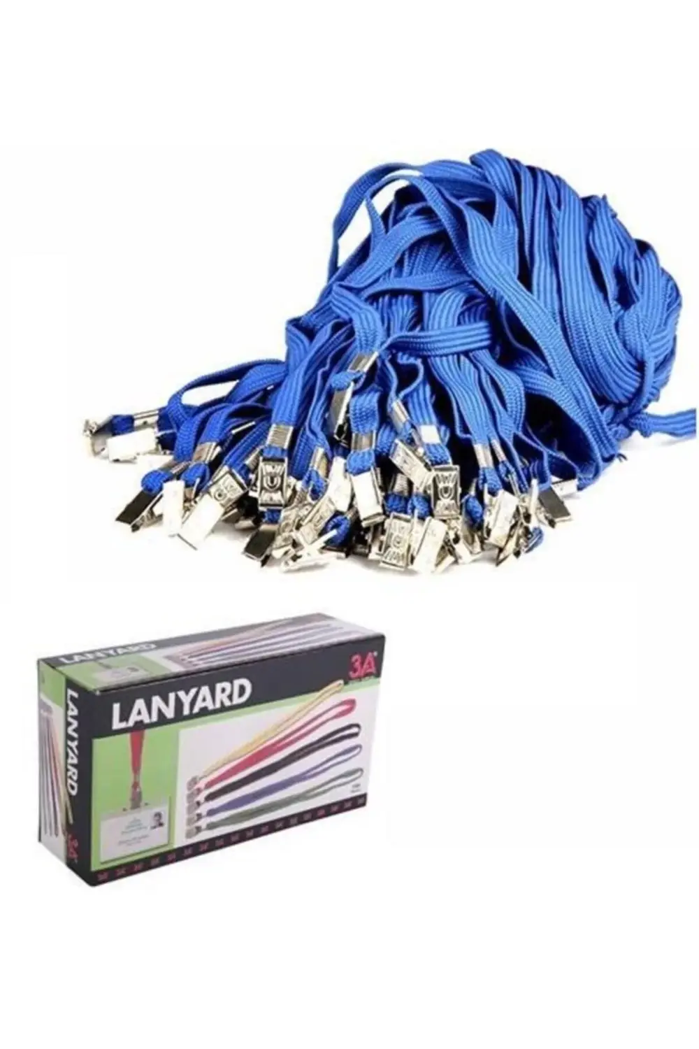 Yaka Kartı İpi Mavi 150'li 1 Paket 150 Adet