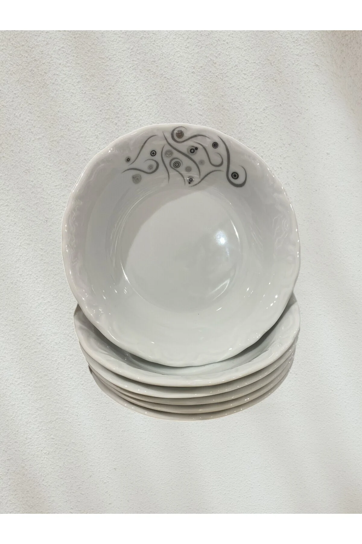 Yakamoz 14cm Çerezlik Çukur Tabak 6'lı