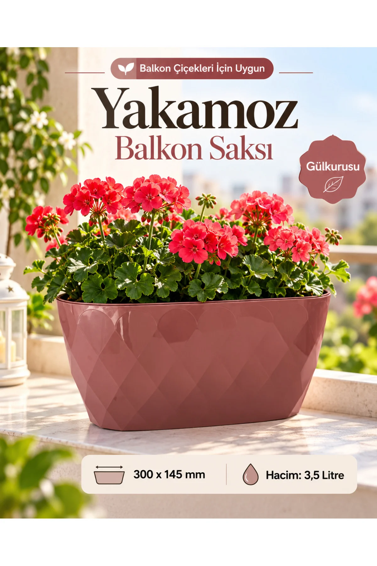 Yakamoz Balkon Saksı Yakamoz Balkon Saksı - Görsel 2