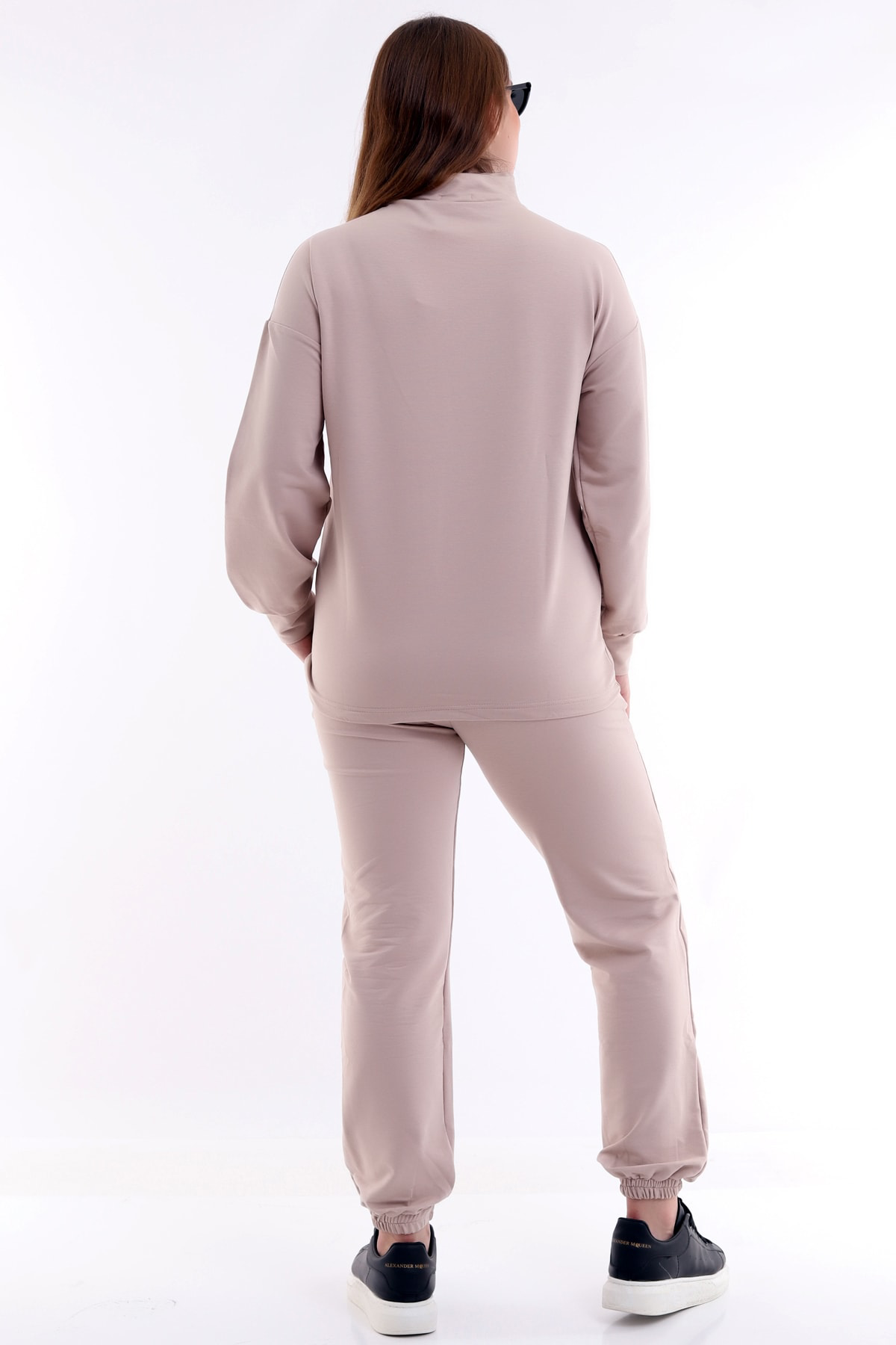 Dreamlike Yakası Uzun Fermuarlı Rahat Ve Sportif Jogging Büyük Beden Takım