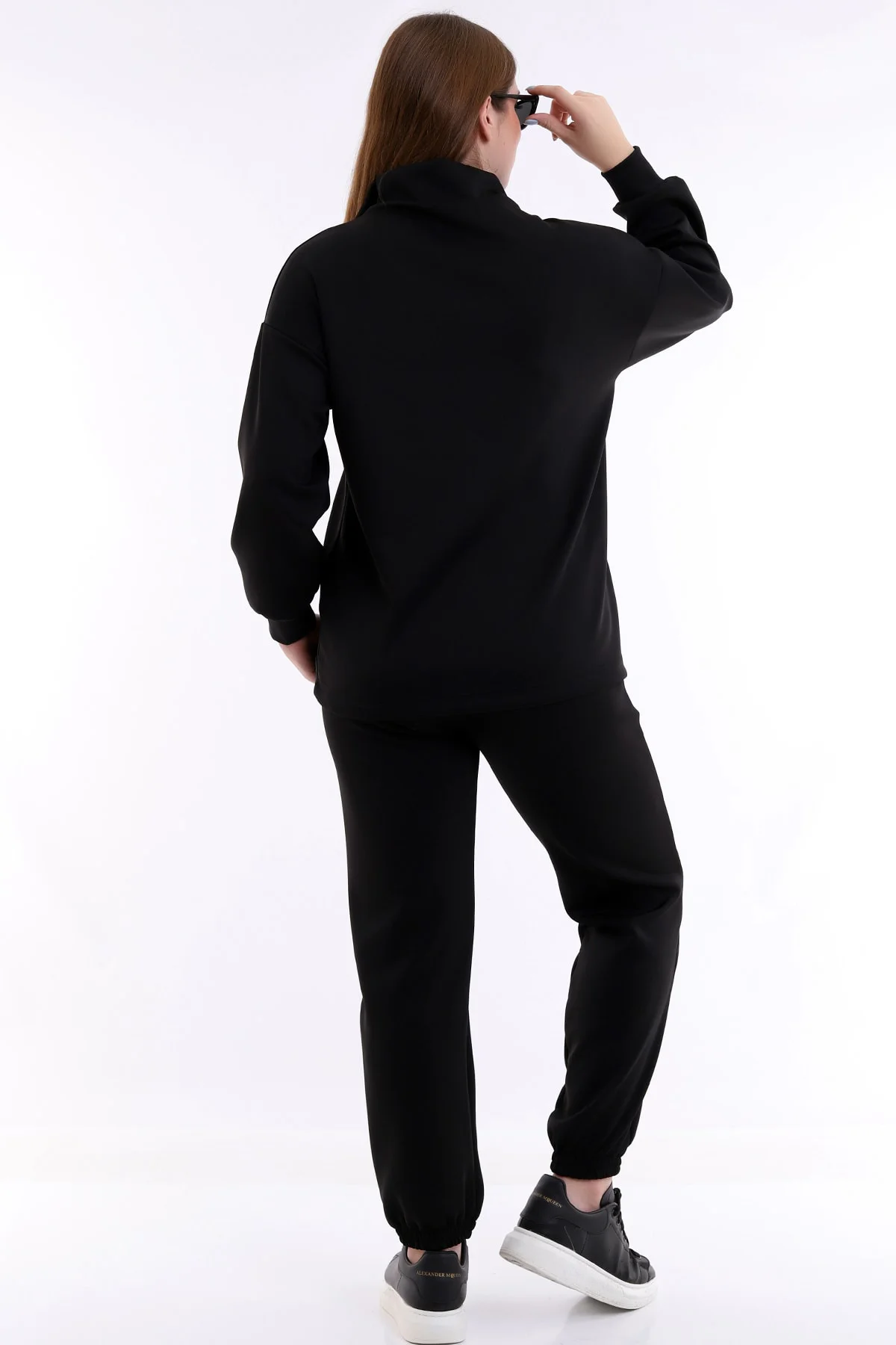 Yakası Uzun Fermuarlı Rahat Ve Sportif Jogging Büyük Beden Takım Yakası Uzun Fermuarlı Rahat Ve Sportif Jogging Büyük Beden Takım