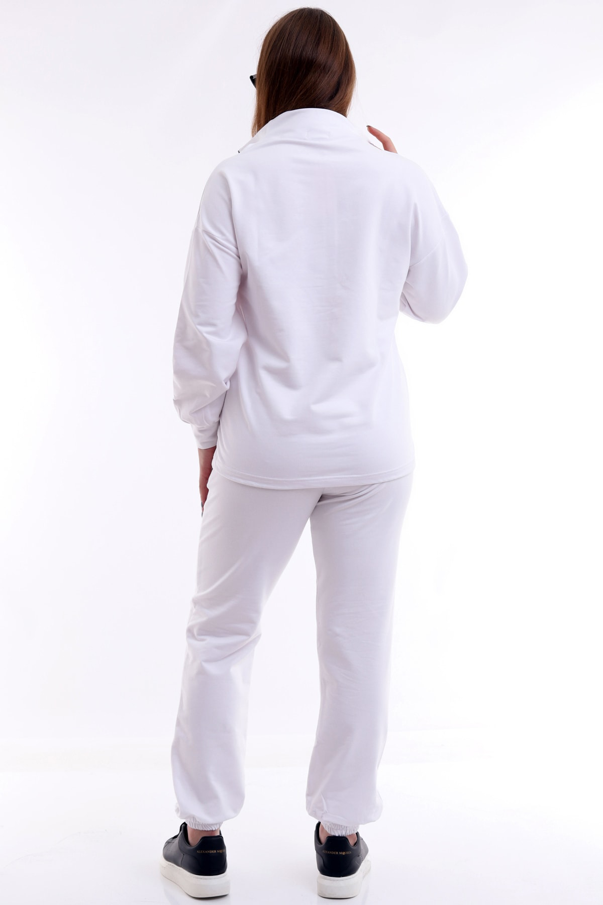 Dreamlike Yakası Uzun Fermuarlı Rahat Ve Sportif Jogging Büyük Beden Takım