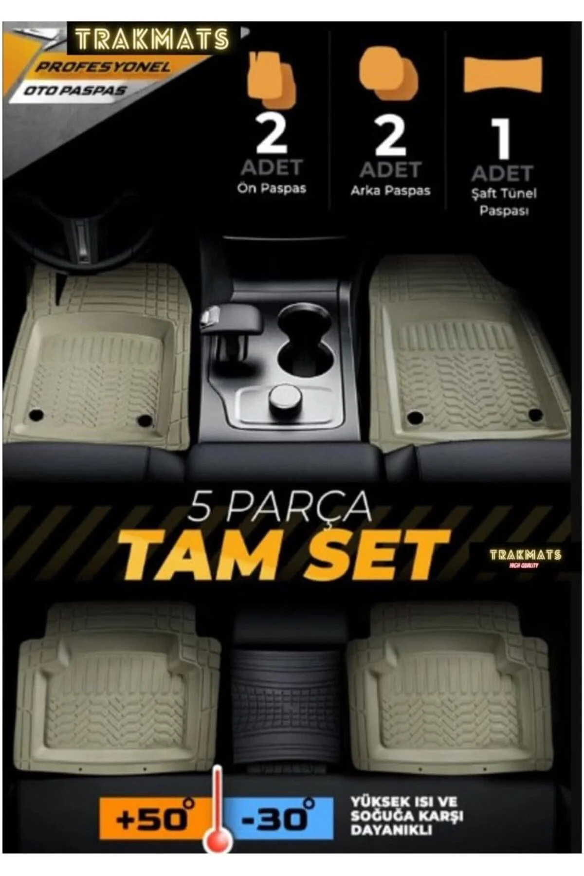 YAKE STORE Renault Megane 1 Sedan 1995-2003 KESİLEBİLİR PRO-MATS YUMUŞAK OTO PASPAS BEJ YAKE STORE 2