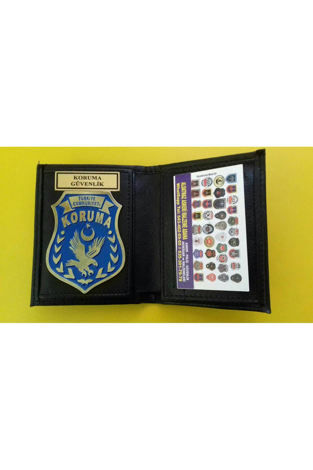 Aldatmaz Askeri Malzeme Yakın Koruma Rozetli Cüzdanı,Al.Sadece Yakın Koruma Görevlisi Sip
