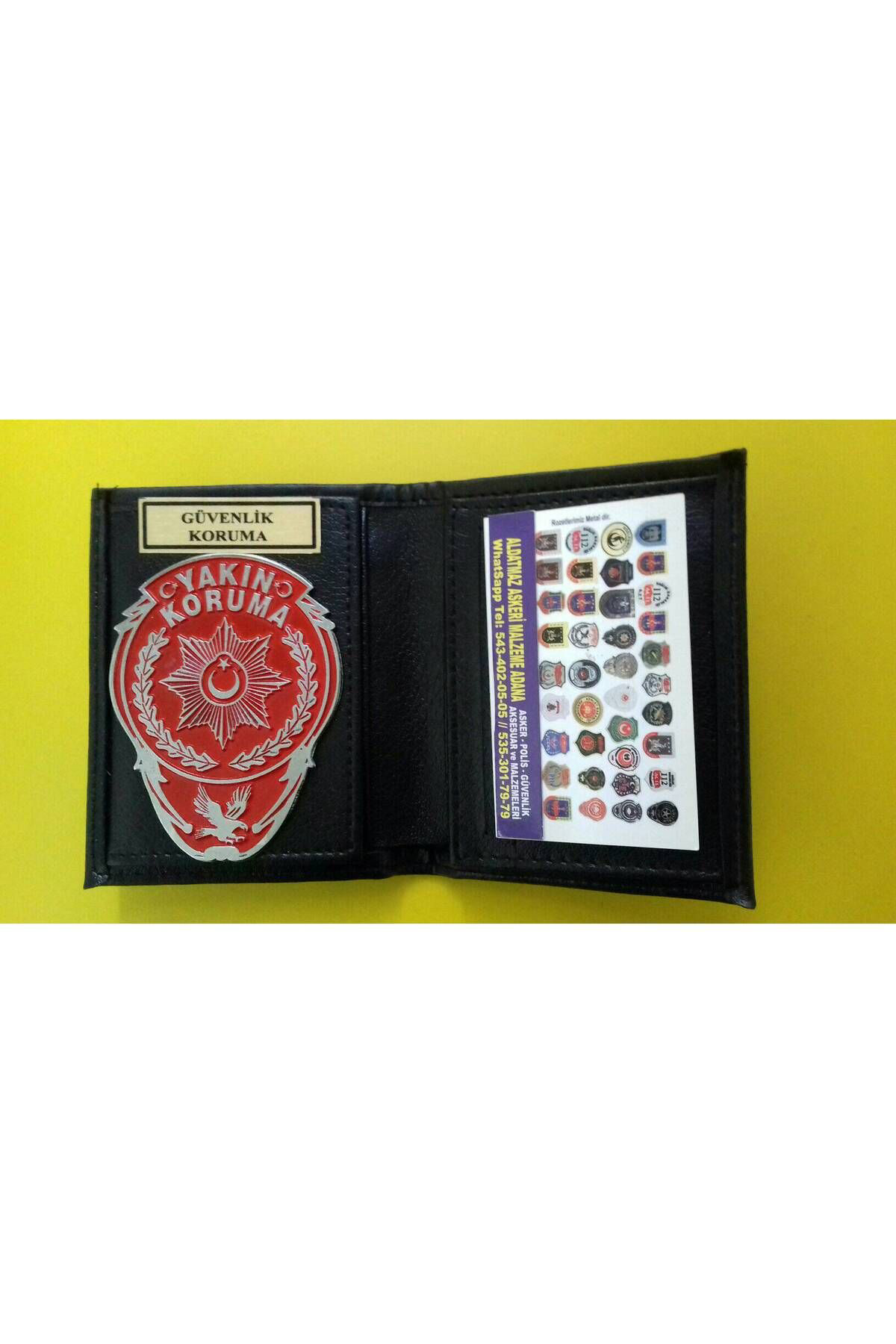 Aldatmaz Askeri Malzeme Yakin Koruma Rozetli Cüzdani,Al.Sadece Yakin Koruma Görevlisi Sip