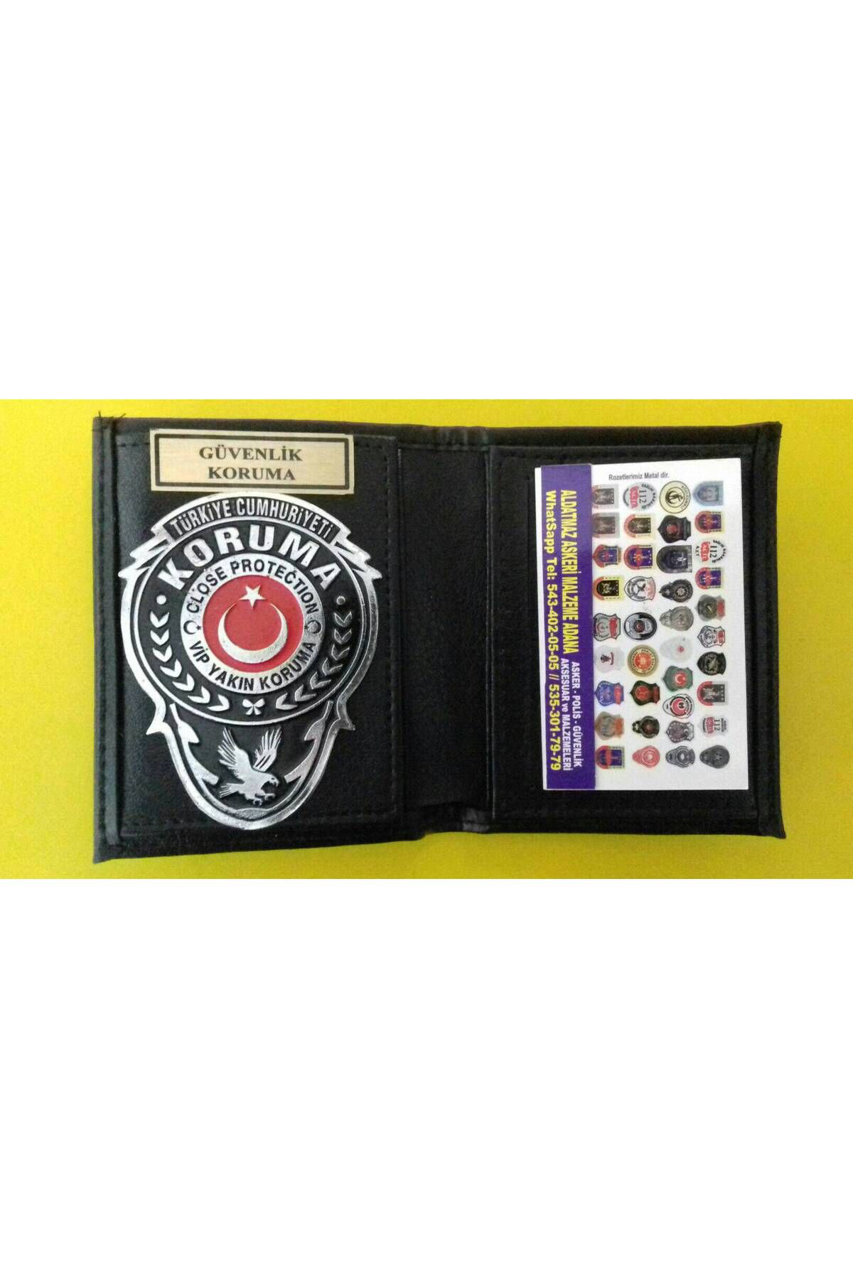 Aldatmaz Askeri Malzeme Yakin Koruma Rozetli Cüzdani,Al.Sadece Yakin Koruma Görevlisi Sip
