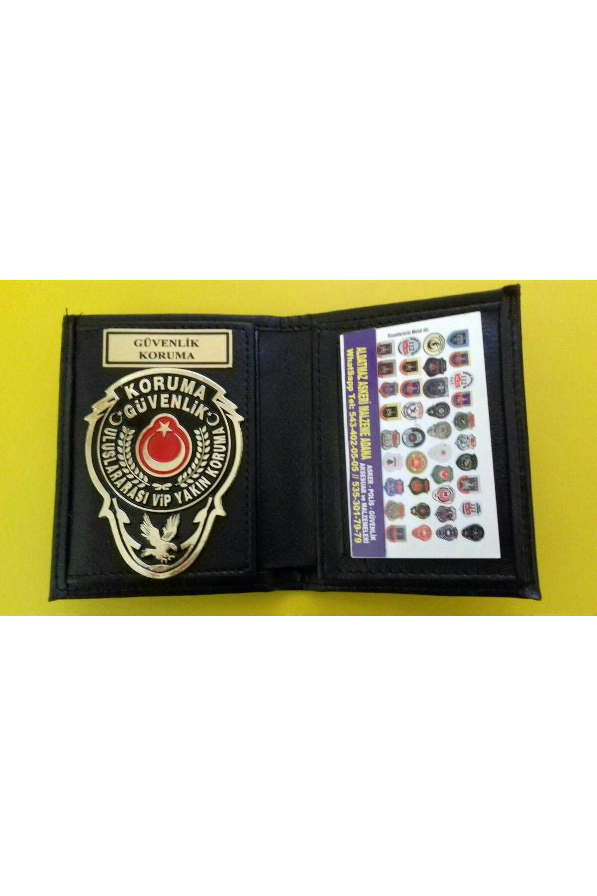 Aldatmaz Askeri Malzeme Yakin Koruma Rozetli Cüzdani,Al.Sadece Yakin Koruma Görevlisi Sip