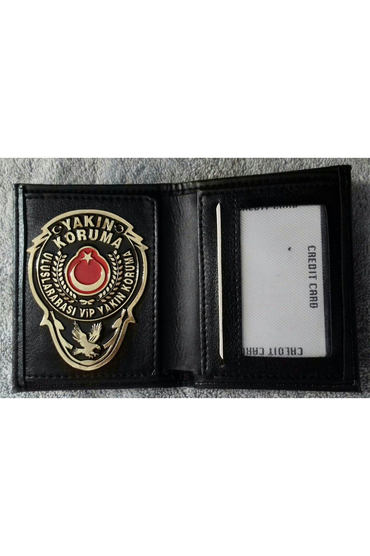 Aldatmaz Askeri Malzeme Yakin Koruma Rozetli Cüzdani+Yakin Koruma Anahtarlik Maskotu Al-S