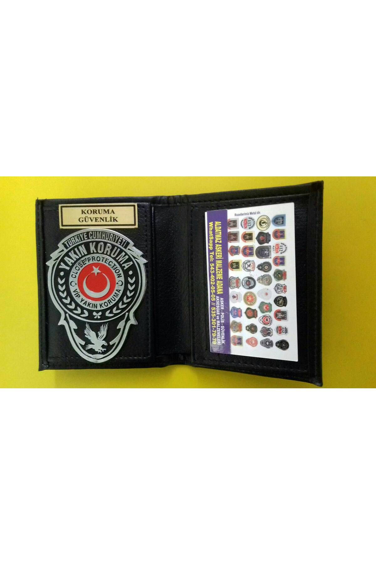 Aldatmaz Askeri Malzeme Yakın Koruma Rozetli Cüzdanı,Al.Sadece Yakın Koruma Görevlisi Sip