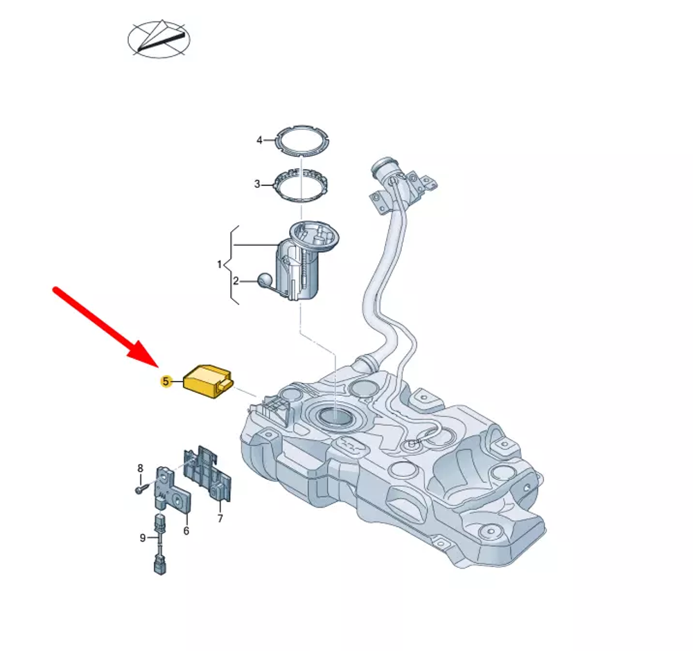 Yakıt Pompası Kontrol Ünitesi (VW Orjinal)(5Q0906121K)