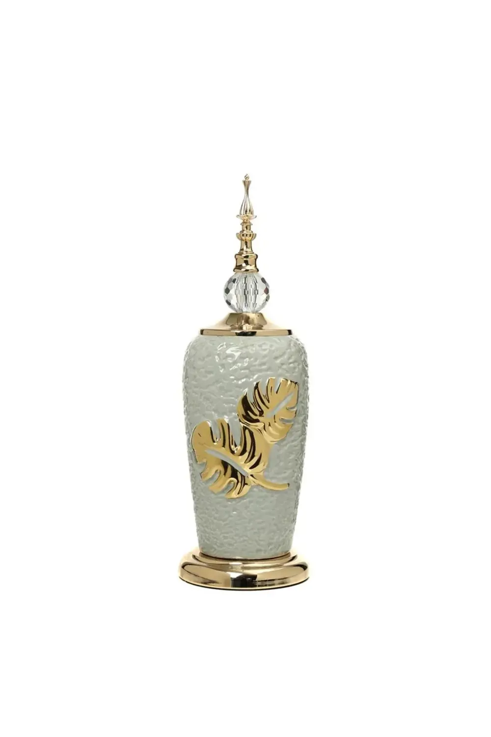 Yakut Gold Kapaklı Vazo 43 cm AK.JE0174