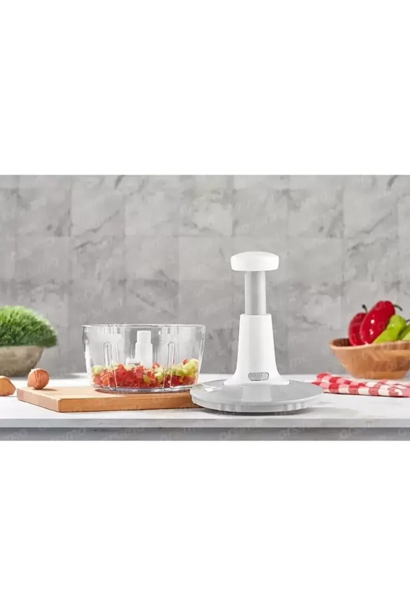 Yakut Üstten Basmalı El Rondo Blender Çelik Bıcaklı Beyaz