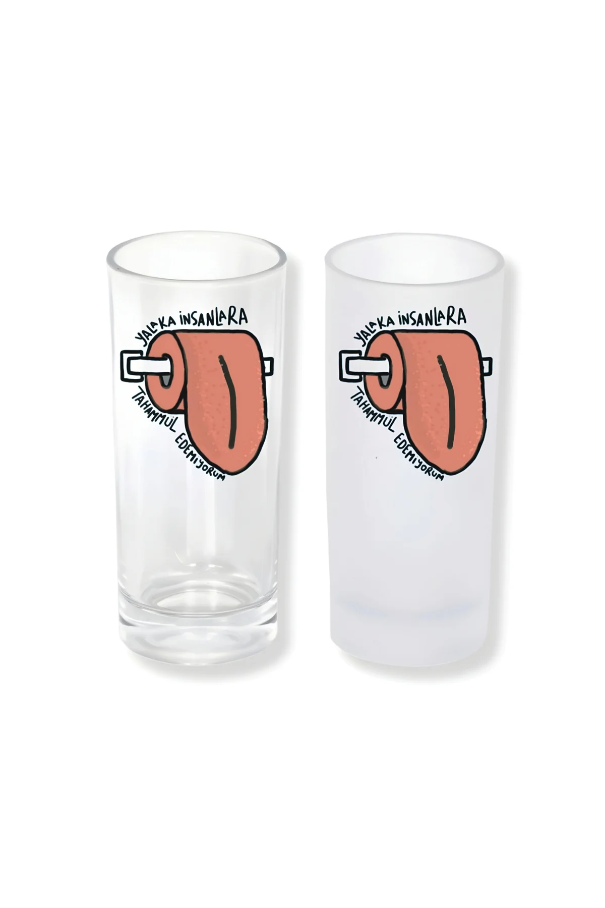 Yalaka İnsan Buzlu / Buzsuz Seçenekli Rakı Bardağı – 1 Adet Şık S