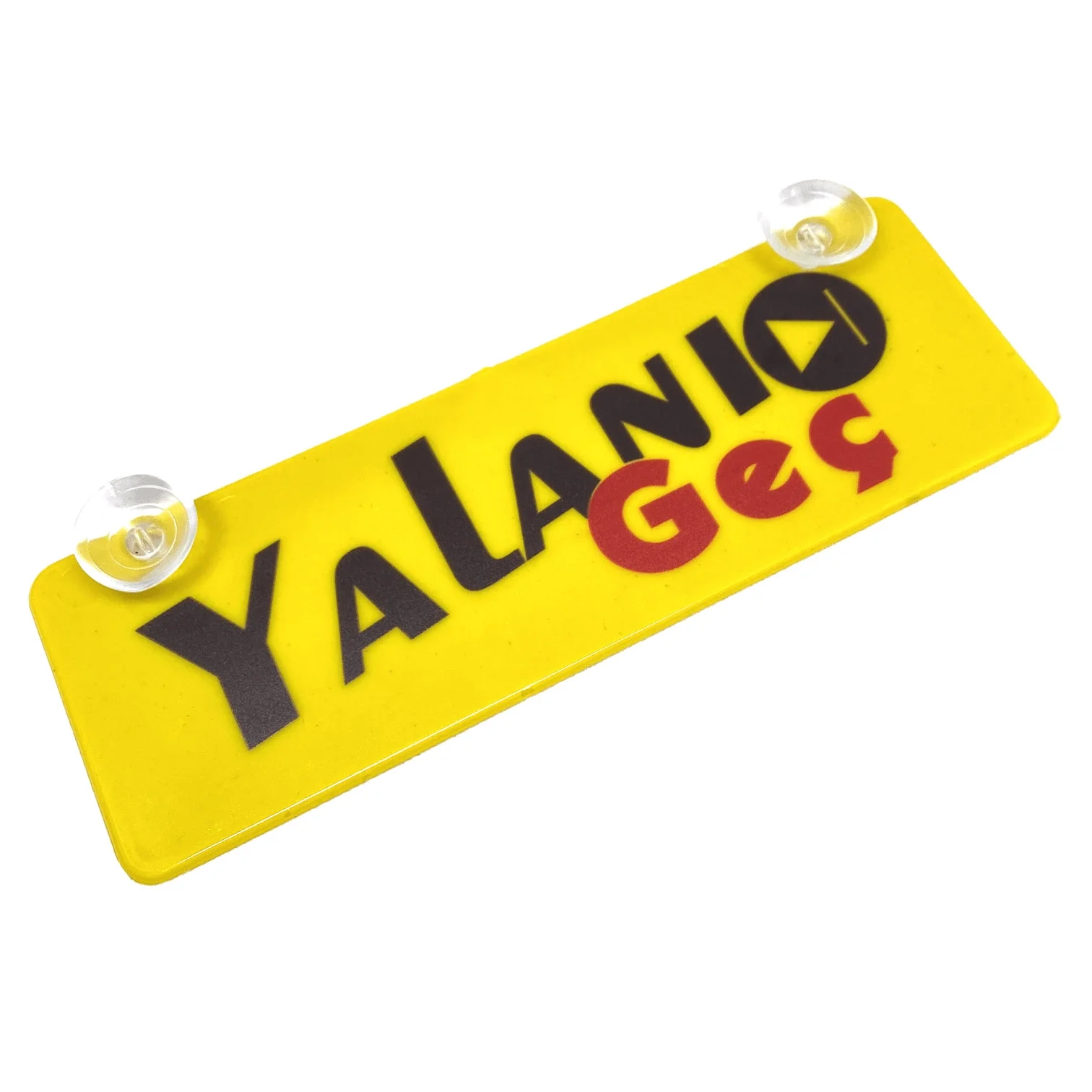 Yalanı Geç Yazılı Sarı Dekor Plaka Vantuzlu Cam Süsü 22x7.5cm Fiyatı, Yorumları ve Özellikleri
