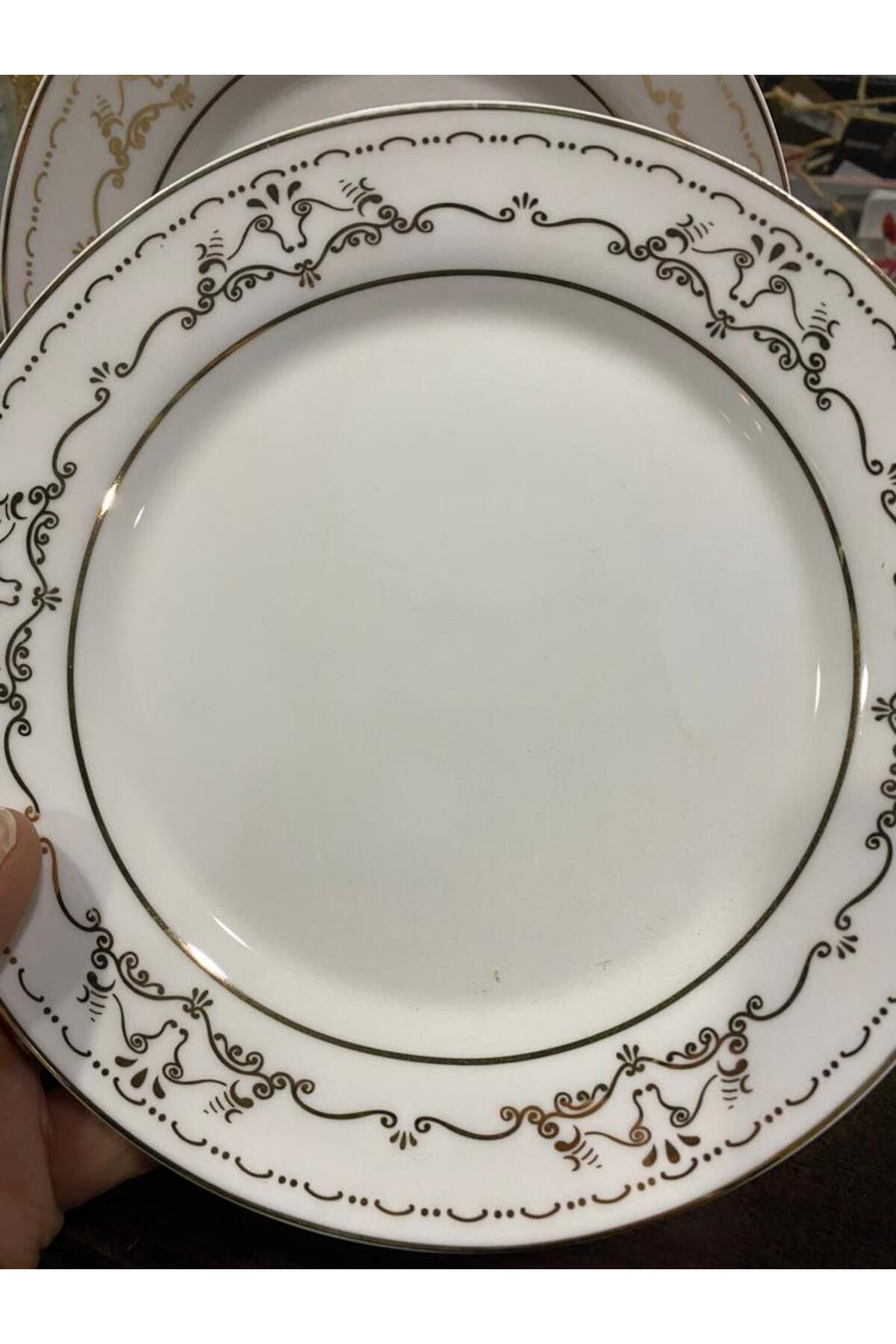 Yaldızlı 6 Lı Pasta Tabağı