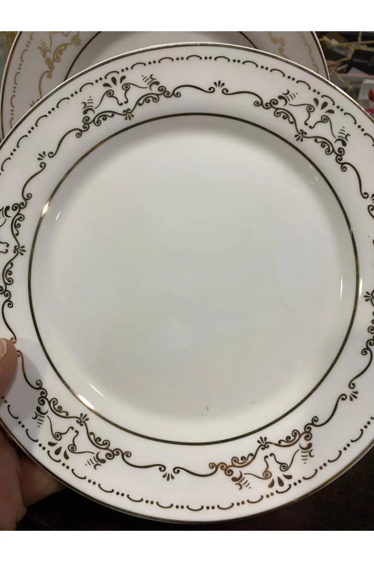 Yaldızlı 6 Lı Pasta Tabağı