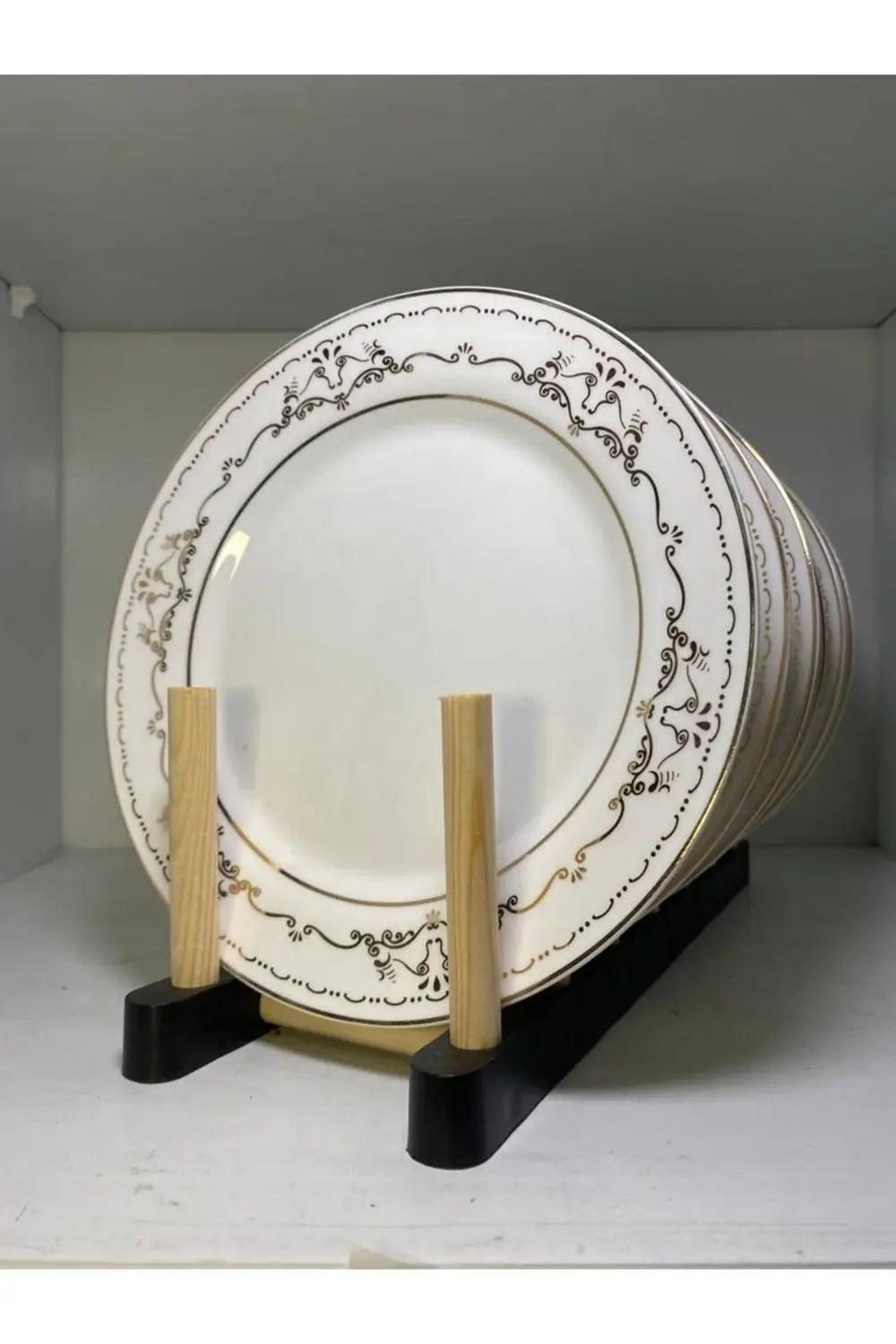 Yaldızlı 6 Lı Pasta Tabağı