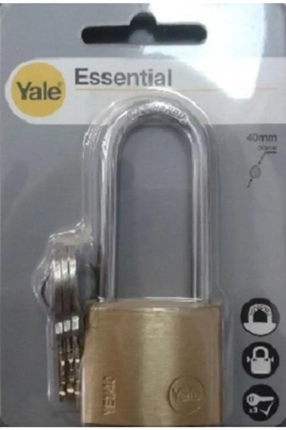 Yale Uzun Pirinç Asma Kilit 40 Mm