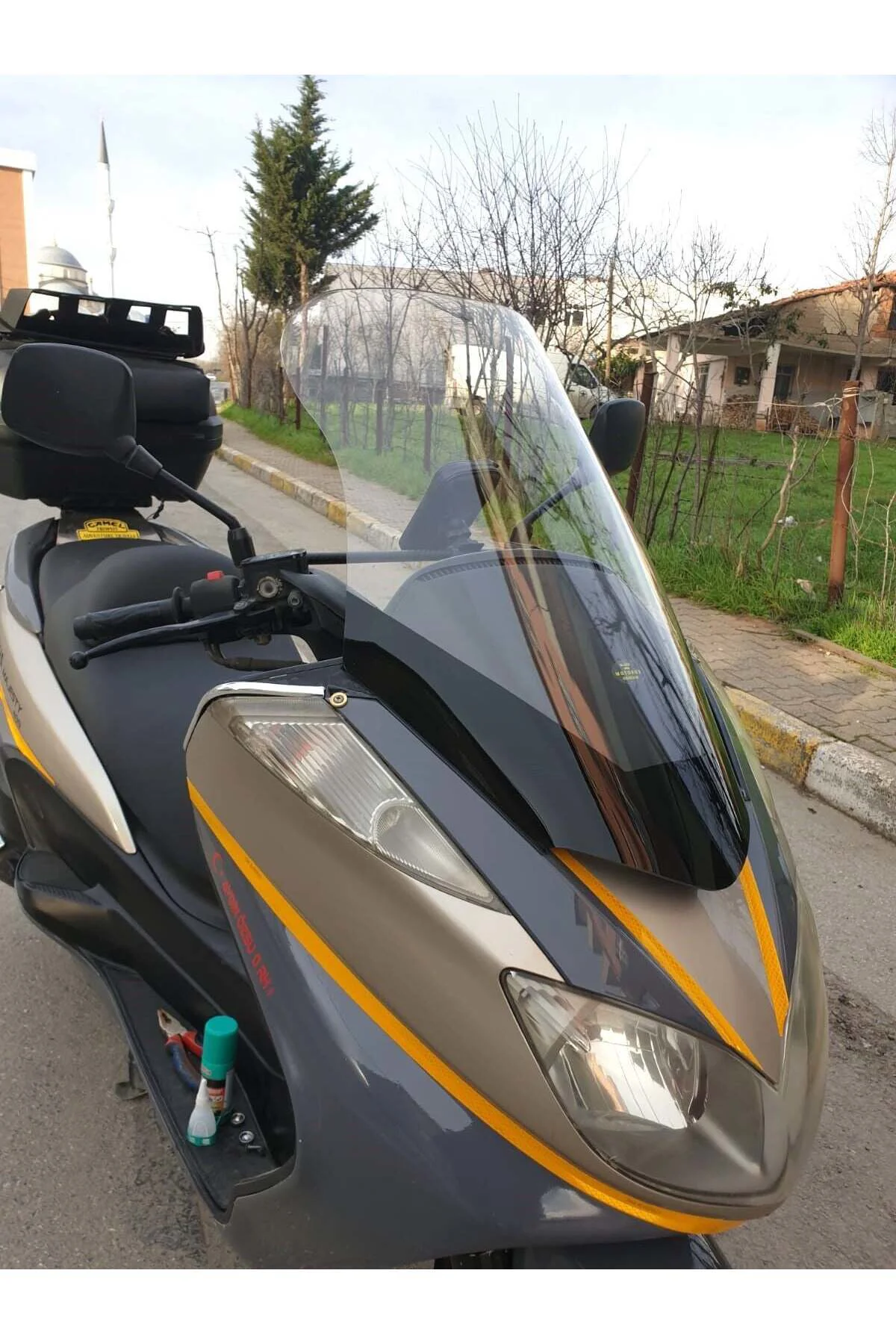 Yamaha Majesty 400 Ön Cam 2003-2015 Model 68cm Şeffaf Renkli 4mm