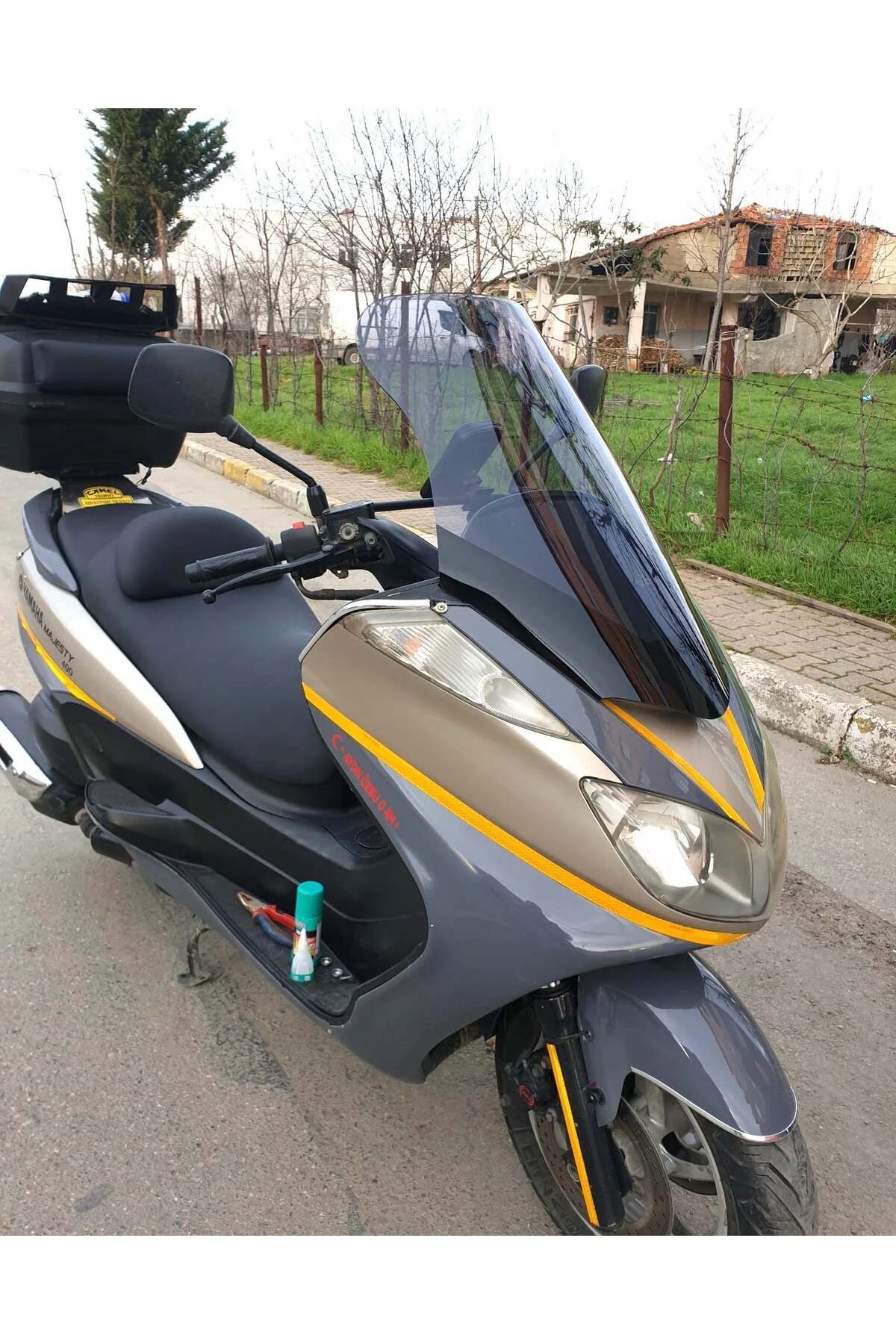 Yamaha Majesty 400 Ön Cam 2003-2015 Model 68cm Füme Renkli 4mm