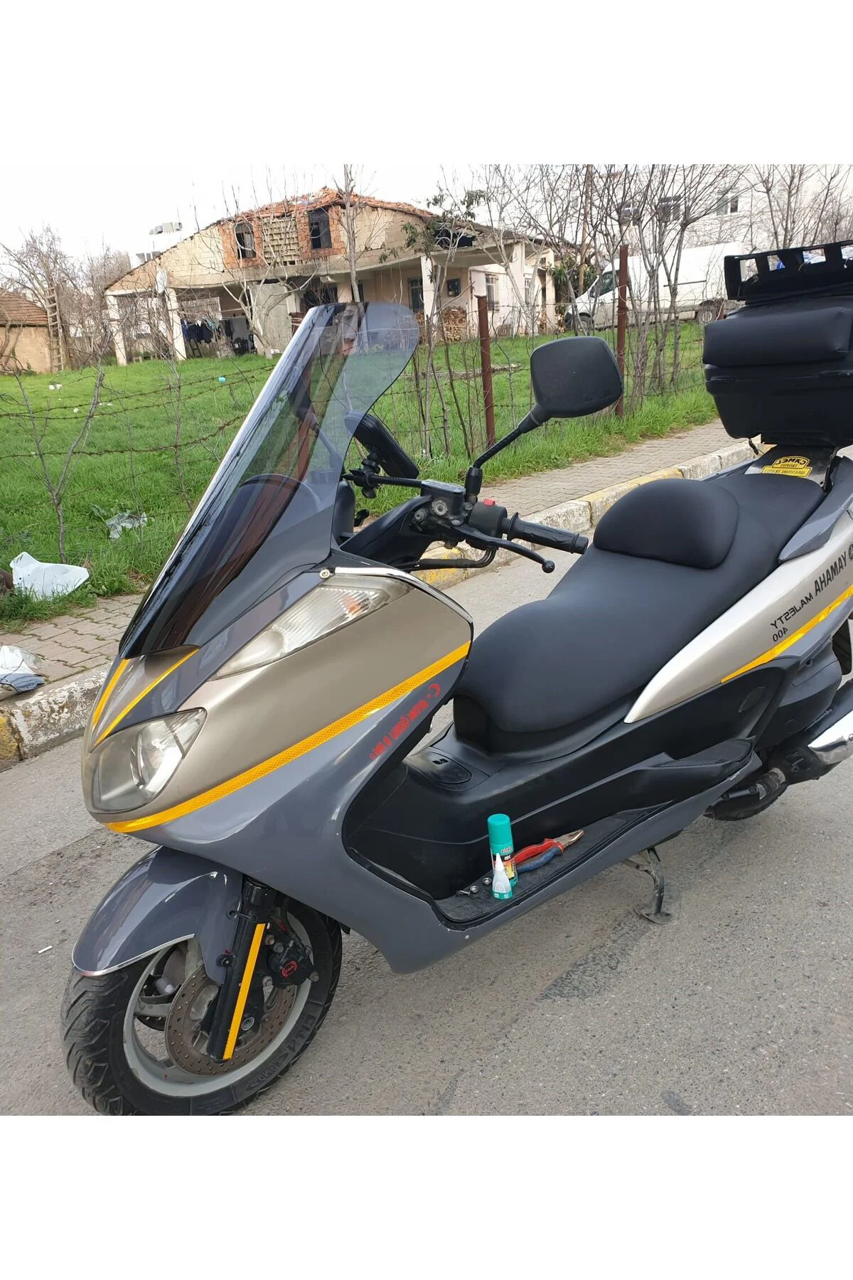 Yamaha Majesty 400 Ön Cam 2003-2015 Model 68cm Füme Renkli 4mm