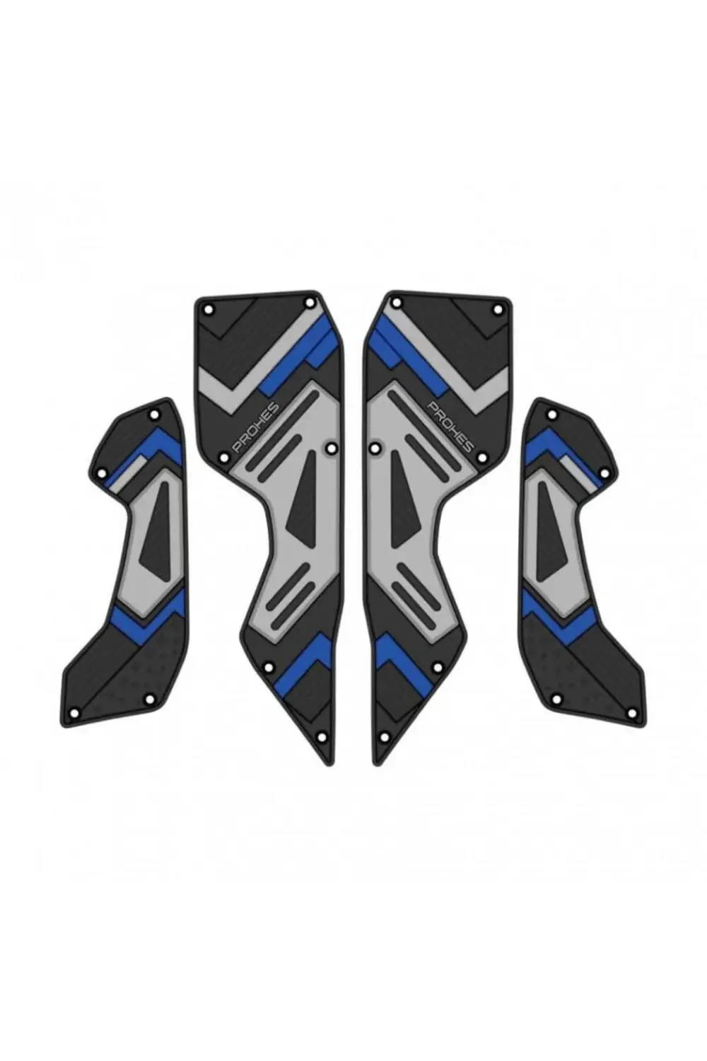 Yamaha NMax 2024 Kauçuk Basamak Takımı 4 Parça Mavi Detaylı Model