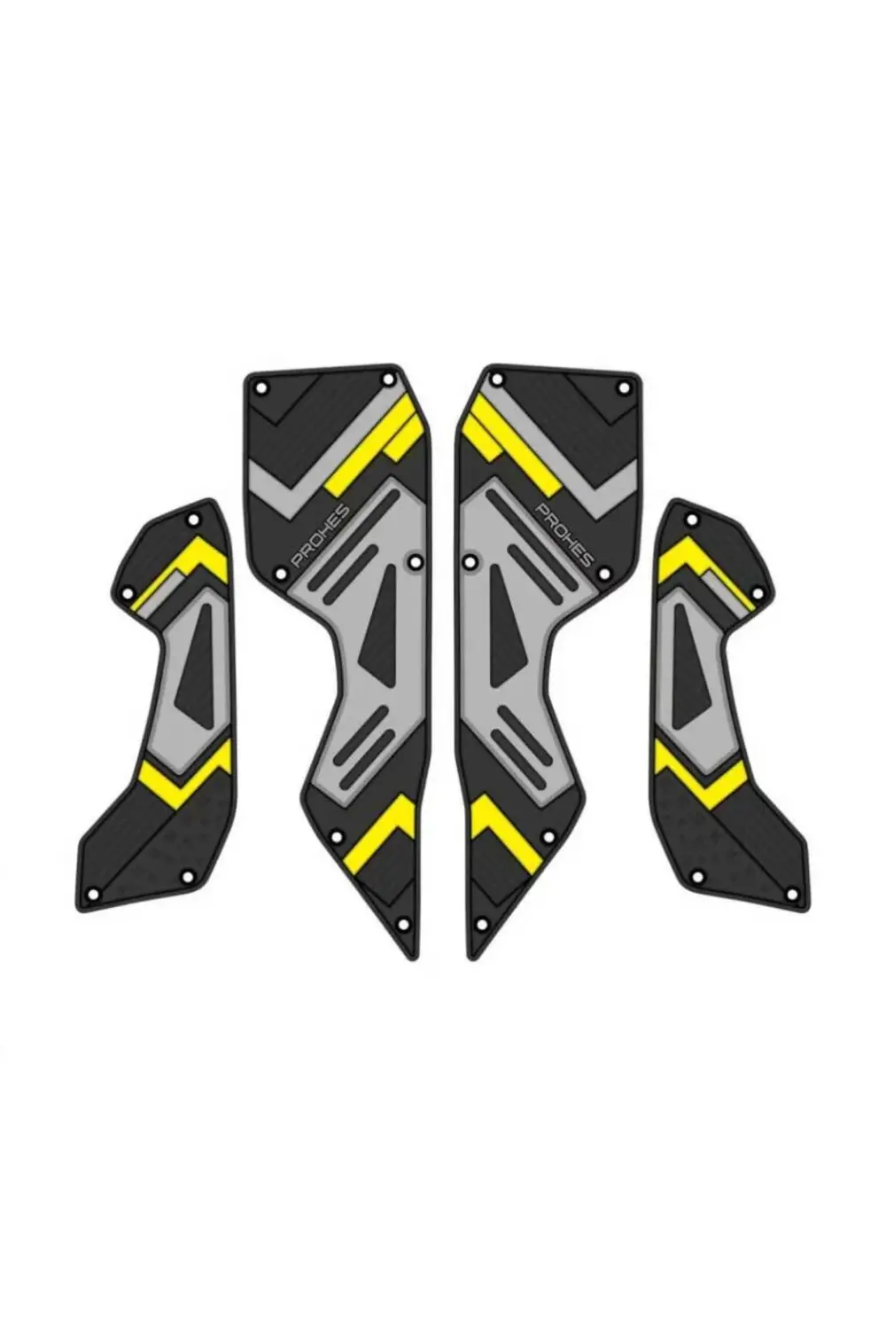 Yamaha NMax 2024 Kauçuk Basamak Takımı 4 Parça Sarı Detaylı Model